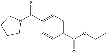 ethyl 4-(tetrahydro-1H-pyrrol-1-ylcarbothioyl)benzoate Struktur