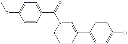 [3-(4-chlorophenyl)-5,6-dihydro-1(4H)-pyridazinyl](4-methoxyphenyl)methanone Struktur