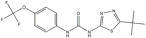 N-[5-(tert-butyl)-1,3,4-thiadiazol-2-yl]-N'-[4-(trifluoromethoxy)phenyl]urea Struktur