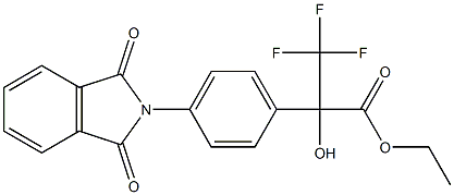 ethyl 2-[4-(1,3-dioxo-2,3-dihydro-1H-isoindol-2-yl)phenyl]-3,3,3-trifluoro-2-hydroxypropanoate Struktur