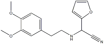 2-[(3,4-dimethoxyphenethyl)amino]-2-(2-furyl)acetonitrile Struktur