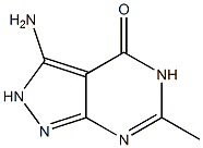 3-amino-6-methyl-4,5-dihydro-2H-pyrazolo[3,4-d]pyrimidin-4-one Struktur