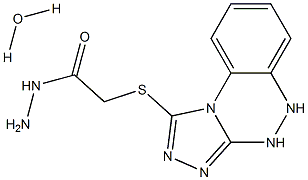 2-(4,5-dihydrobenzo[e][1,2,4]triazolo[3,4-c][1,2,4]triazin-1-ylthio)ethanoh ydrazide hydrate Struktur