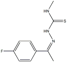 N1-methyl-2-[1-(4-fluorophenyl)ethylidene]hydrazine-1-carbothioamide Struktur