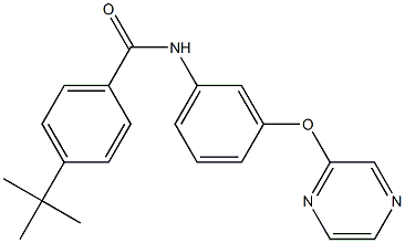 4-(tert-butyl)-N-[3-(2-pyrazinyloxy)phenyl]benzenecarboxamide Struktur