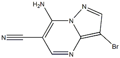 7-amino-3-bromopyrazolo[1,5-a]pyrimidine-6-carbonitrile Struktur