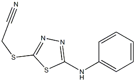 2-[(5-anilino-1,3,4-thiadiazol-2-yl)sulfanyl]acetonitrile Struktur