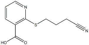 2-[(3-cyanopropyl)thio]nicotinic acid Struktur