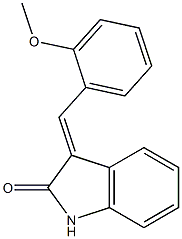 3-(2-methoxybenzylidene)indolin-2-one Struktur