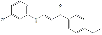 3-(3-chloroanilino)-1-(4-methoxyphenyl)prop-2-en-1-one Struktur