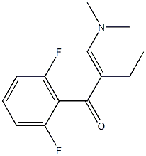 1-(2,6-difluorophenyl)-3-(dimethylamino)-2-ethylprop-2-en-1-one Struktur