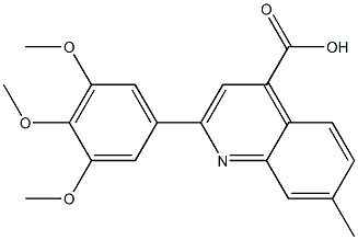 7-methyl-2-(3,4,5-trimethoxyphenyl)quinoline-4-carboxylic acid Struktur