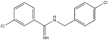 3-chloro-N-(4-chlorobenzyl)benzenecarboximidamide Struktur