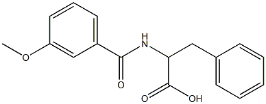 2-[(3-methoxybenzoyl)amino]-3-phenylpropanoic acid Struktur