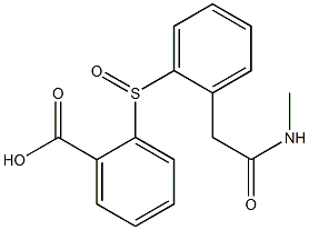 2-({2-[2-(methylamino)-2-oxoethyl]phenyl}sulfinyl)benzoic acid Struktur