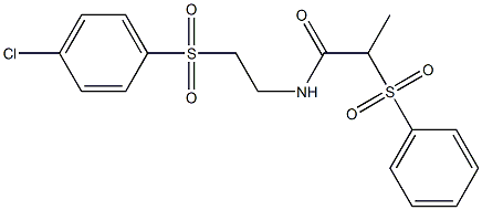 N-{2-[(4-chlorophenyl)sulfonyl]ethyl}-2-(phenylsulfonyl)propanamide Struktur