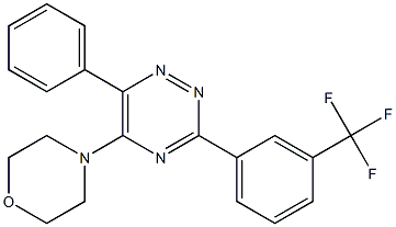 5-morpholino-6-phenyl-3-[3-(trifluoromethyl)phenyl]-1,2,4-triazine Struktur