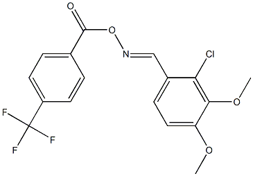 2-chloro-3,4-dimethoxy-1-[({[4-(trifluoromethyl)benzoyl]oxy}imino)methyl]benzene Struktur