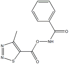 N-{[(4-methyl-1,2,3-thiadiazol-5-yl)carbonyl]oxy}benzamide Struktur