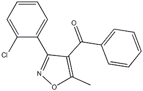 [3-(2-chlorophenyl)-5-methylisoxazol-4-yl](phenyl)methanone Struktur