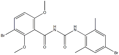 N-(3-bromo-2,6-dimethoxybenzoyl)-N'-(4-bromo-2,6-dimethylphenyl)urea Struktur