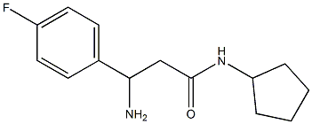 3-Amino-N-cyclopentyl-3-(4-fluorophenyl)-Propionamide Struktur