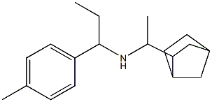 (1-{bicyclo[2.2.1]heptan-2-yl}ethyl)[1-(4-methylphenyl)propyl]amine Struktur