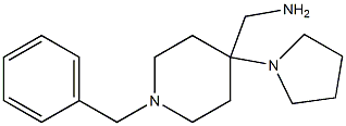 (1-benzyl-4-pyrrolidin-1-ylpiperidin-4-yl)methylamine Struktur