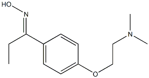 (1E)-1-{4-[2-(dimethylamino)ethoxy]phenyl}propan-1-one oxime Struktur