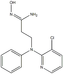 (1Z)-3-[(3-chloropyridin-2-yl)(phenyl)amino]-N'-hydroxypropanimidamide Struktur