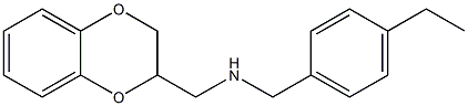 (2,3-dihydro-1,4-benzodioxin-2-ylmethyl)[(4-ethylphenyl)methyl]amine Struktur