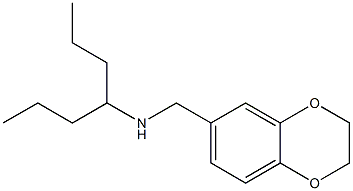 (2,3-dihydro-1,4-benzodioxin-6-ylmethyl)(heptan-4-yl)amine Struktur