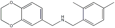 (2,3-dihydro-1,4-benzodioxin-6-ylmethyl)[(2,4-dimethylphenyl)methyl]amine Struktur