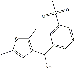 (2,5-dimethylthiophen-3-yl)(3-methanesulfonylphenyl)methanamine Struktur