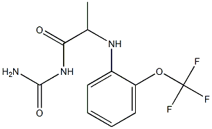 (2-{[2-(trifluoromethoxy)phenyl]amino}propanoyl)urea Struktur