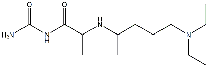 (2-{[5-(diethylamino)pentan-2-yl]amino}propanoyl)urea Struktur