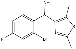 (2-bromo-4-fluorophenyl)(2,5-dimethylthiophen-3-yl)methanamine Struktur