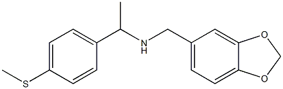 (2H-1,3-benzodioxol-5-ylmethyl)({1-[4-(methylsulfanyl)phenyl]ethyl})amine Struktur