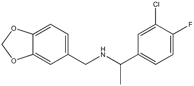 (2H-1,3-benzodioxol-5-ylmethyl)[1-(3-chloro-4-fluorophenyl)ethyl]amine Struktur