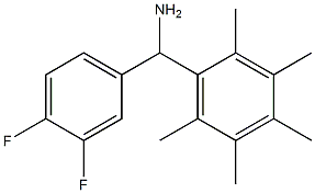 (3,4-difluorophenyl)(2,3,4,5,6-pentamethylphenyl)methanamine Struktur