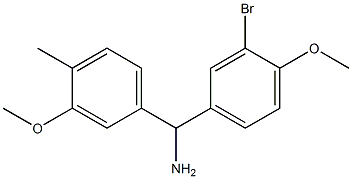 (3-bromo-4-methoxyphenyl)(3-methoxy-4-methylphenyl)methanamine Struktur