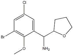 (3-bromo-5-chloro-2-methoxyphenyl)(oxolan-2-yl)methanamine Struktur