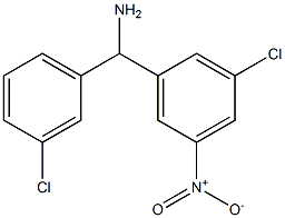 (3-chloro-5-nitrophenyl)(3-chlorophenyl)methanamine Struktur