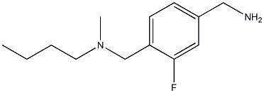 (4-{[butyl(methyl)amino]methyl}-3-fluorophenyl)methanamine Struktur