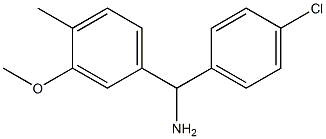 (4-chlorophenyl)(3-methoxy-4-methylphenyl)methanamine Struktur