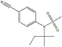 (4-cyanophenyl)-N-(2-methylbutan-2-yl)methanesulfonamide Struktur