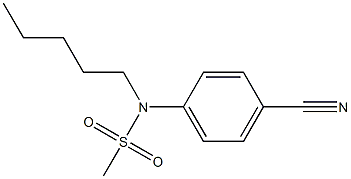 (4-cyanophenyl)-N-pentylmethanesulfonamide Struktur