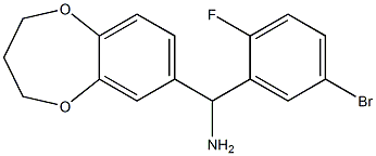 (5-bromo-2-fluorophenyl)(3,4-dihydro-2H-1,5-benzodioxepin-7-yl)methanamine Struktur