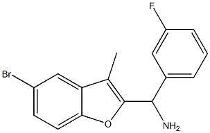 (5-bromo-3-methyl-1-benzofuran-2-yl)(3-fluorophenyl)methanamine Struktur