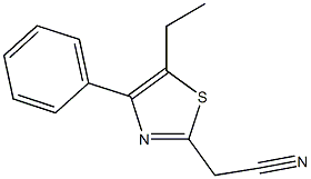 (5-ethyl-4-phenyl-1,3-thiazol-2-yl)acetonitrile Struktur